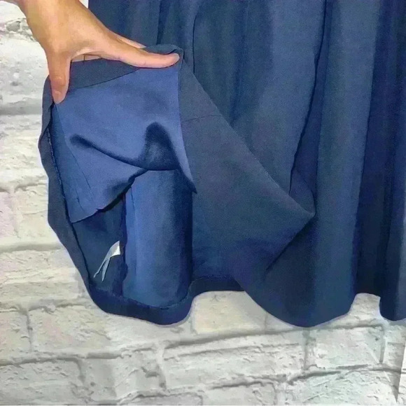 Lark & Ro Navy Blue Dress Lined Women's Size Small Short Sleeve - Picture 6 of 7